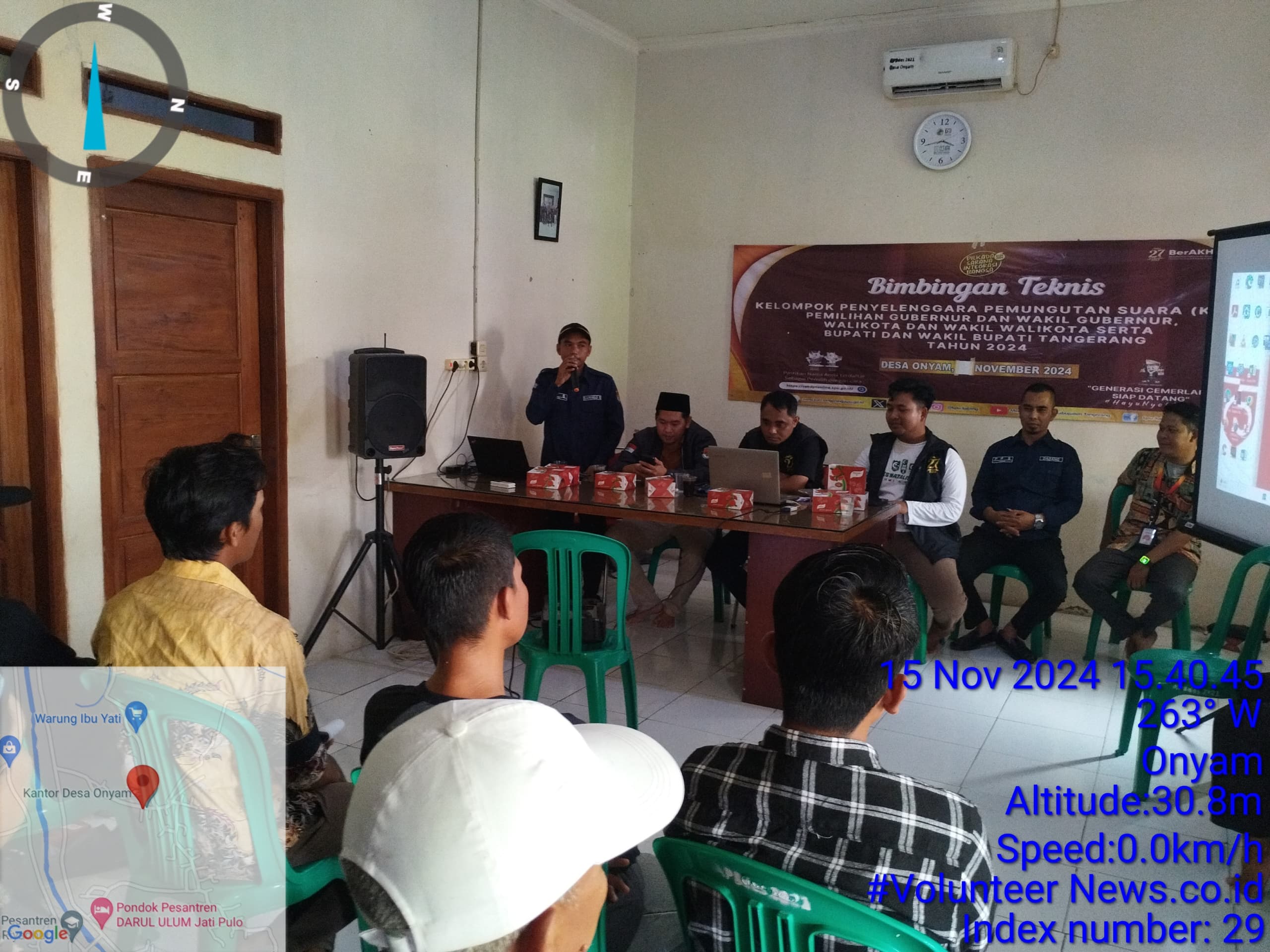 PPS Desa Onyam Kec.Gunung Kaler Tangerang Laksanakan Bimtek Bagi Anggota KPPS