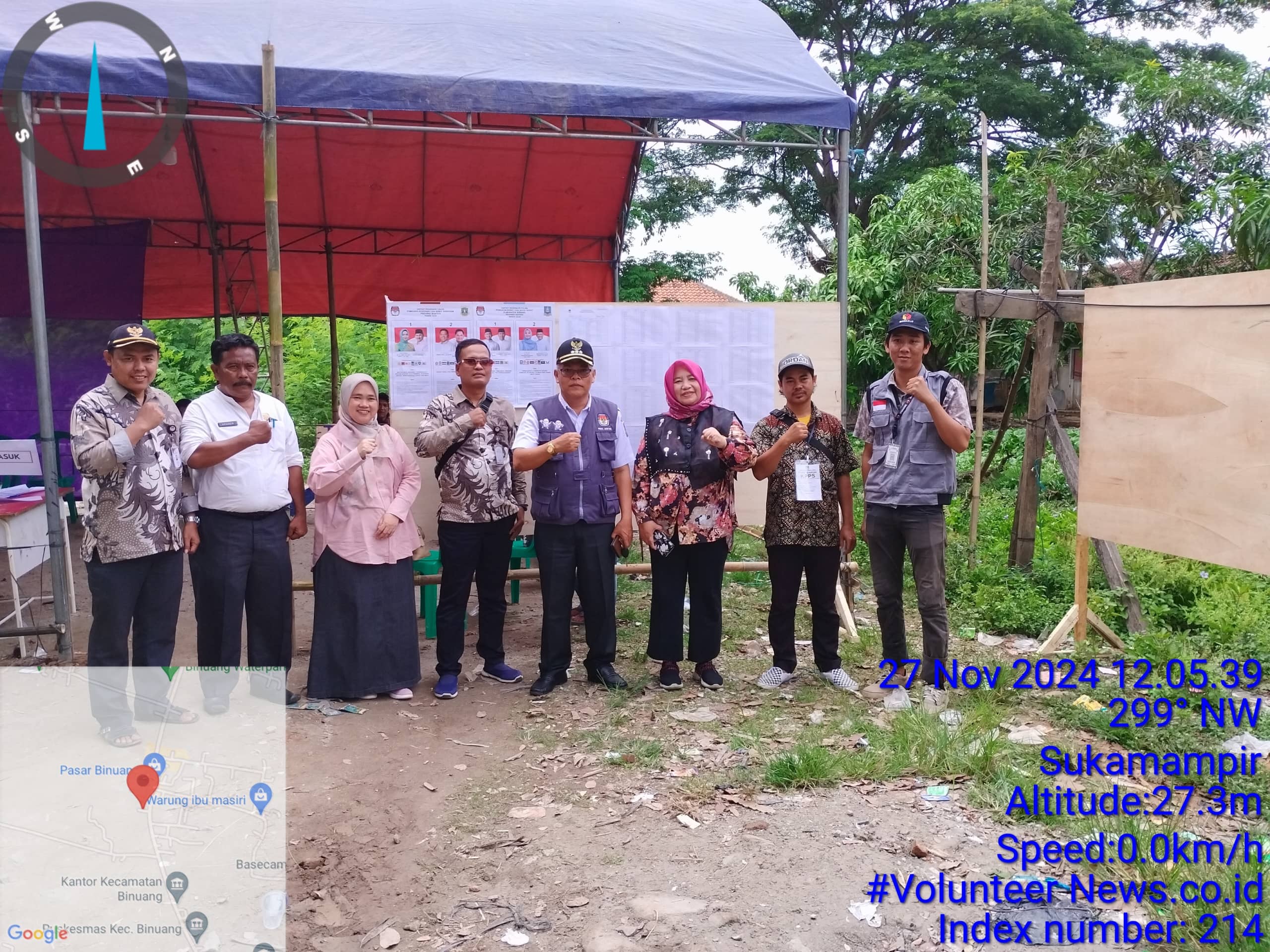 Camat Binuang Bersama Tim Dinas Kesehatan Kab.Serang Monitoring Langsung Pilkada 2024