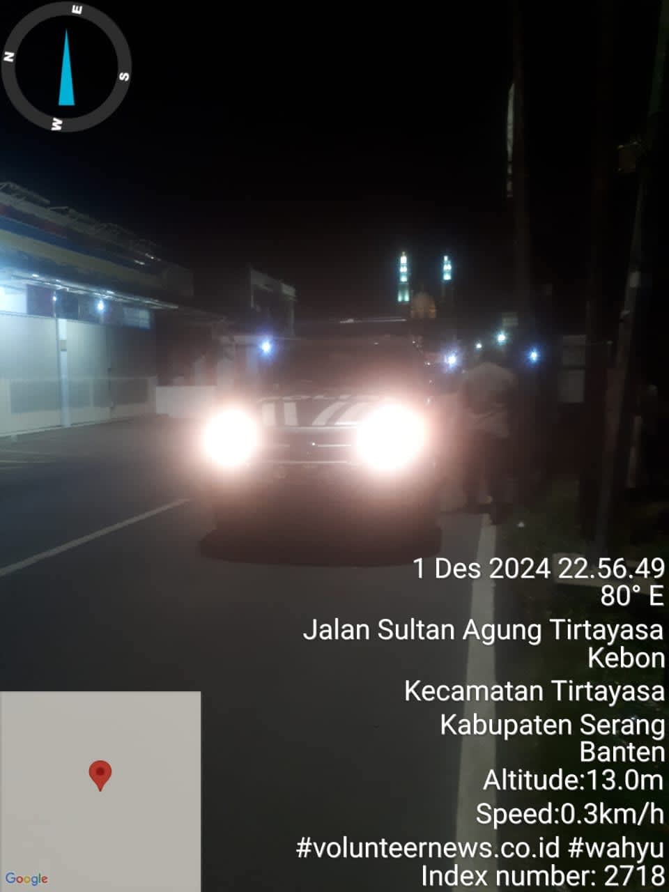 Laka lantas di Jalan Raya Pontang -Mauk Kronjo, Pengendara Diduga dalam Pengaruh Alkohol