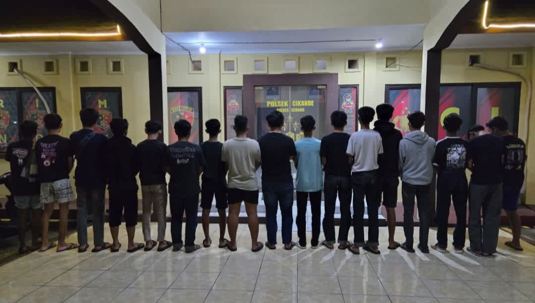 Diduga Hendak Perang Sarung dan Balap Liar Belasan Remaja di Amankan Polsek Cikande