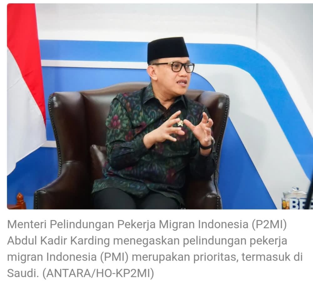 Menteri P2MI : Perlindungan PMI Jadi Prioritas Sebelum Cabut Moratorium Saudi 