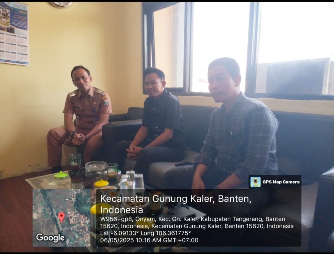 Audiensi Camat Gunung Kaler Kab.Tangerang dengan Pokja Wartawan, Bahas Program Prioritas