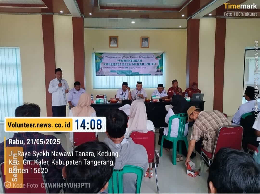 Pemdes Kedung Kec.Gunung Kaler Tangerang Gelar Musdesus Pembentukan Koperasi Desa Merah Putih
