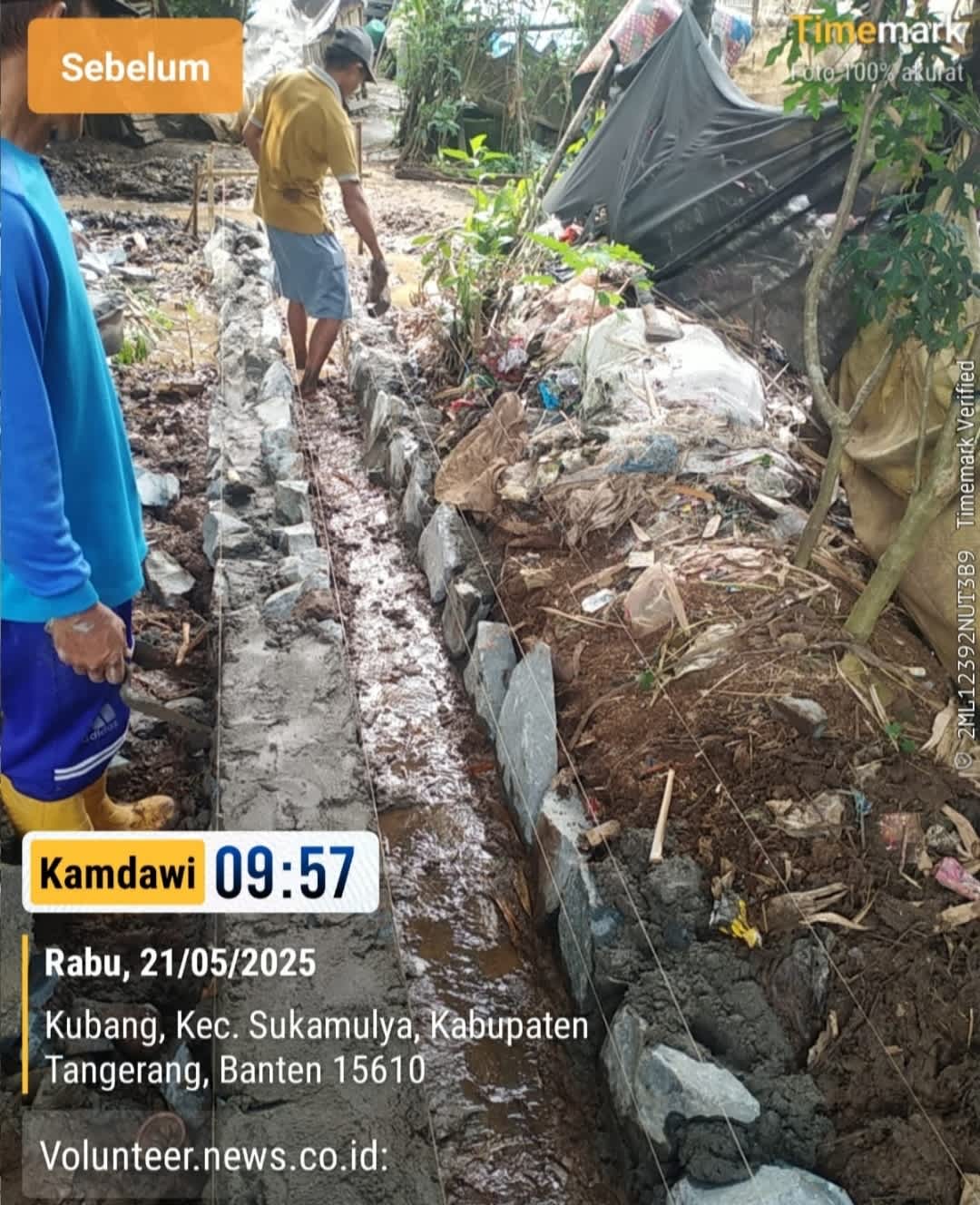 Pekerjaan Proyek Spal di Desa Kubang Kec.Sukamulya Tangerang Diduga Bermasalah