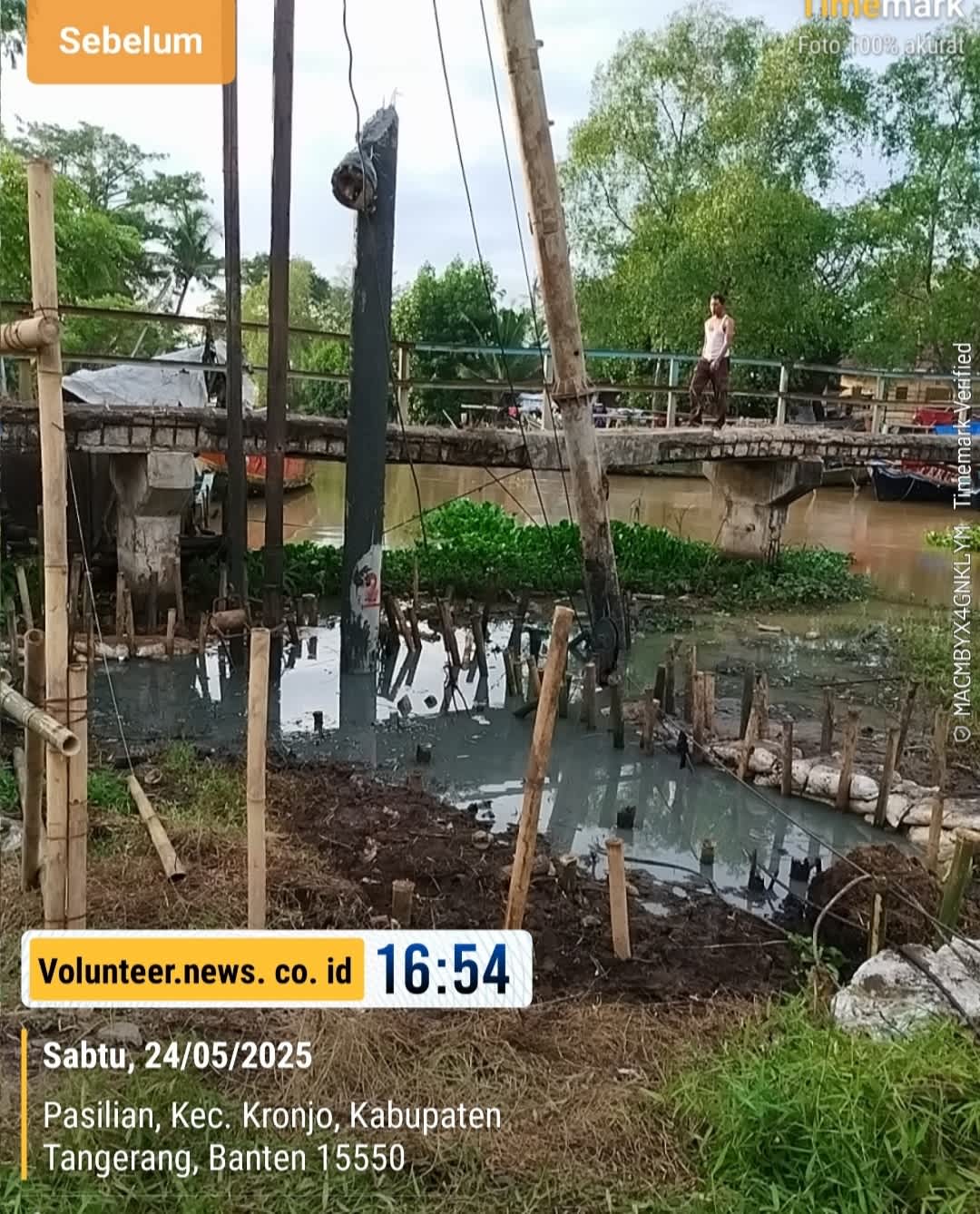 Proyek Rekontruksi Jembatan Pagedangan Udik - Pasilian STA 1+200, Kondisi Concrete Pile Patah Diduga Akibat Kelalaian Teknis