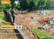 Proyek Pembangunan Pemagaran Makam di Desa Talok Kec.Kresek Tengah Dikerjakan