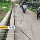 Kondisi Jalan di Desa Gandaria Kec.Mekarbaru Tangerang Ambrol Diduga Akibat Excavator Melintas