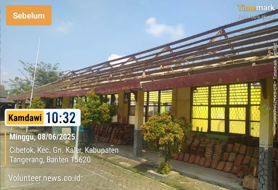 CV. Blok Kaung Berkah Kerjakan Proyek Rehab Gedung Ruang Kelas SDN Cibetok 1 Kec.Gunung Kaler Tangerang