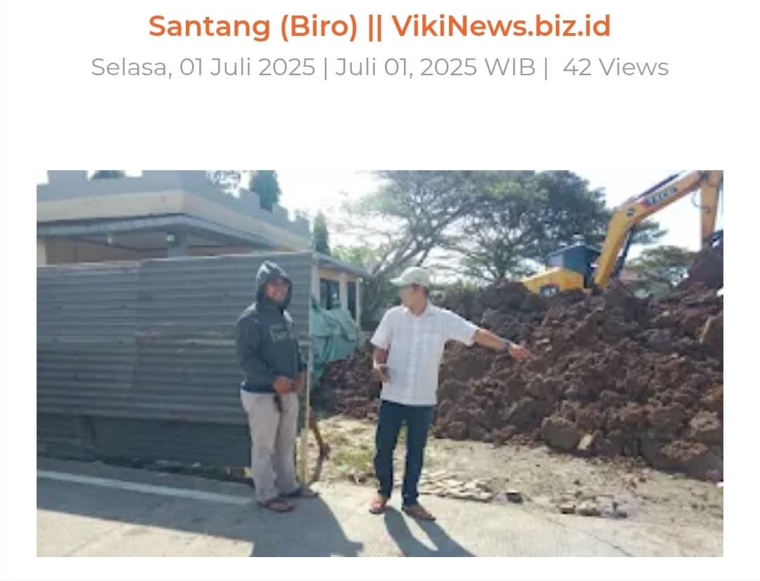 Ketua MCG : Soroti Material Tanah dari Proyek Senilai Rp.3,4 Milyar di Lingkungan Kec.Gunung Kaler yang di bawa Keluar Wilayah