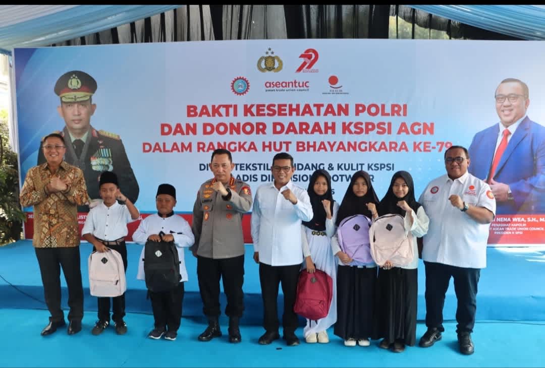 Kunjungan Kapolri pada Kegiatan Bakti Kesehatan dan Donor Darah di PT. Adis Balaraja