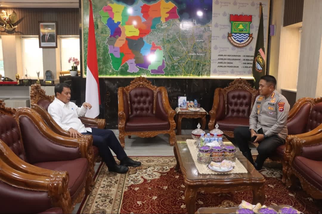 Silaturahmi ke Bupati, Kapolresta Tangerang Diskusikan Pelaksanaan Ketahanan Pangan