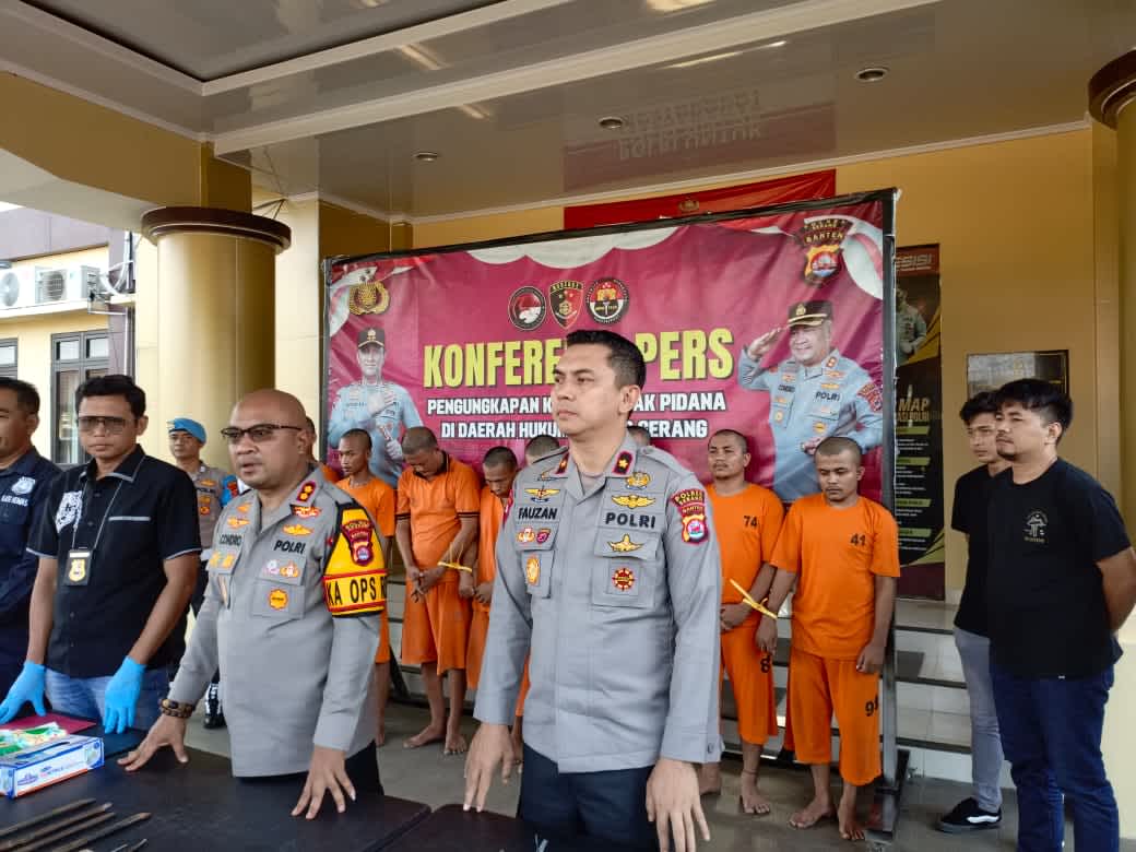 Sindikat Curanmor Spesialis Bobol Showroom Lintas Provinsi Dibekuk Polres Serang