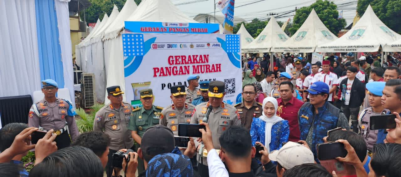 Polda Banten Gelar Gerakan Pangan Murah, Salurkan 30,5 Ton Beras untuk Stabilkan Harga