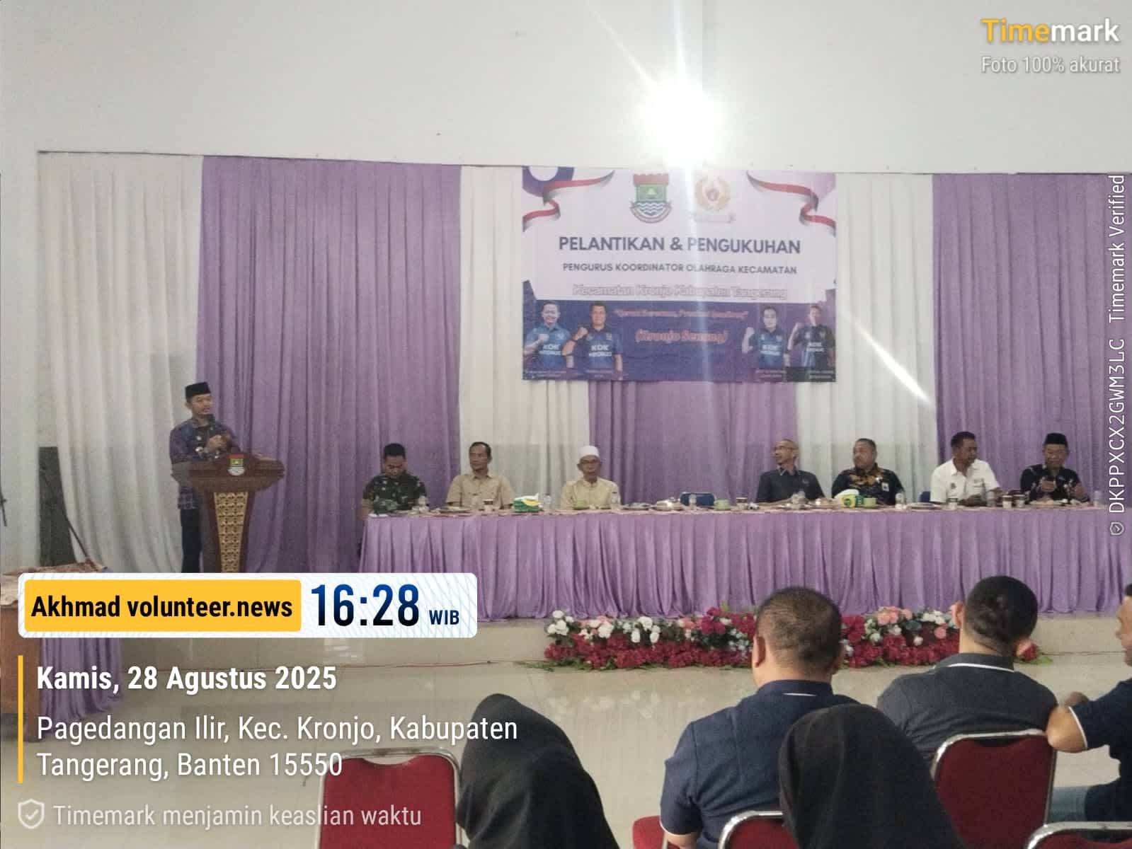 Pengurus KOK Kronjo Priode 2025–2029 Resmi Dikukuhkan dan dilantik : Misi Cetak Atlet Tangguh Menuju Porkab VI Tangerang