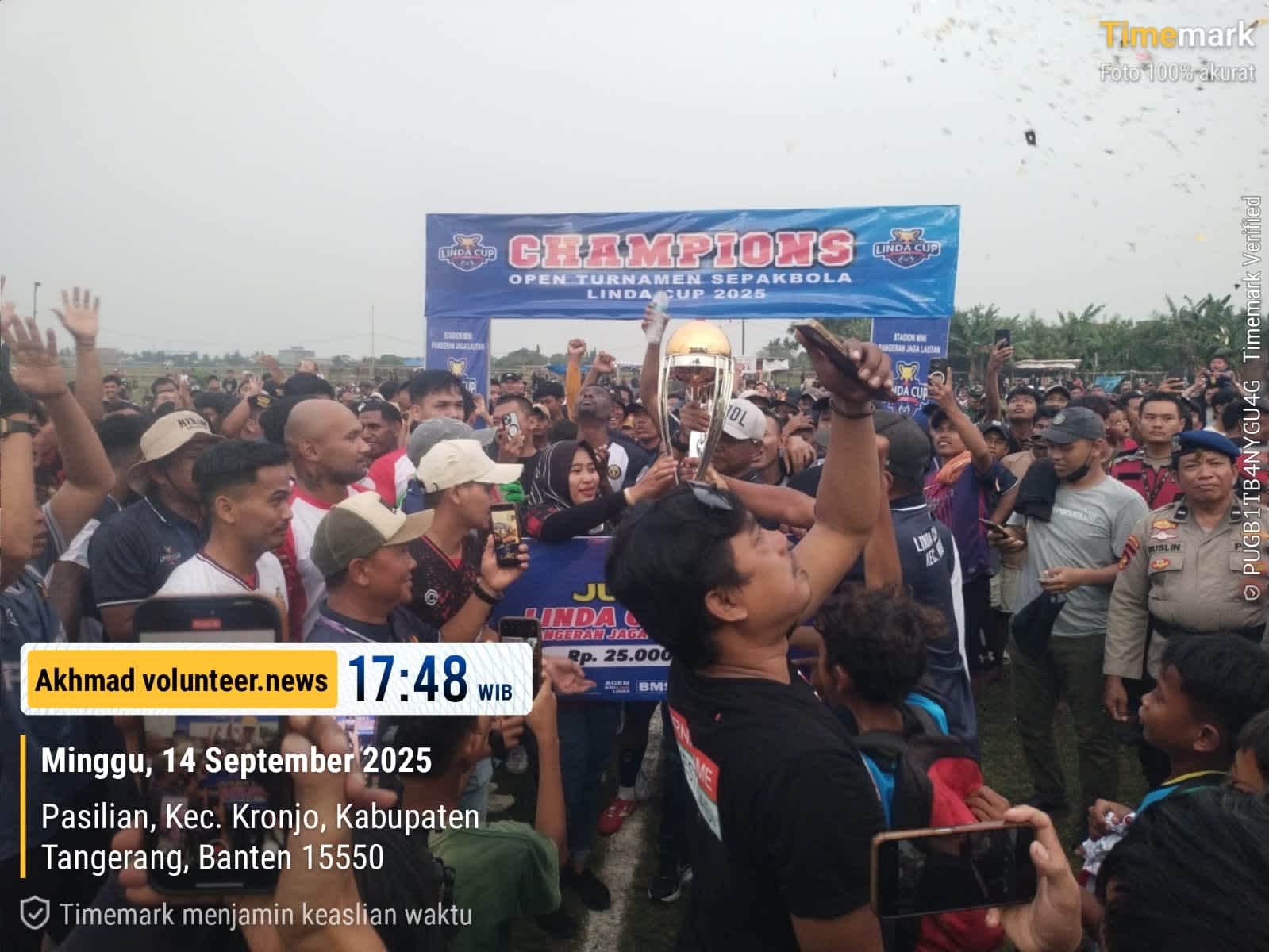 Porkos Kosambi Dalam Angkat Trofi Juara 1  Linda Cup 2025 : Sore Magis di Stadion Mini Pangeran Jaga Lautan, Kronjo