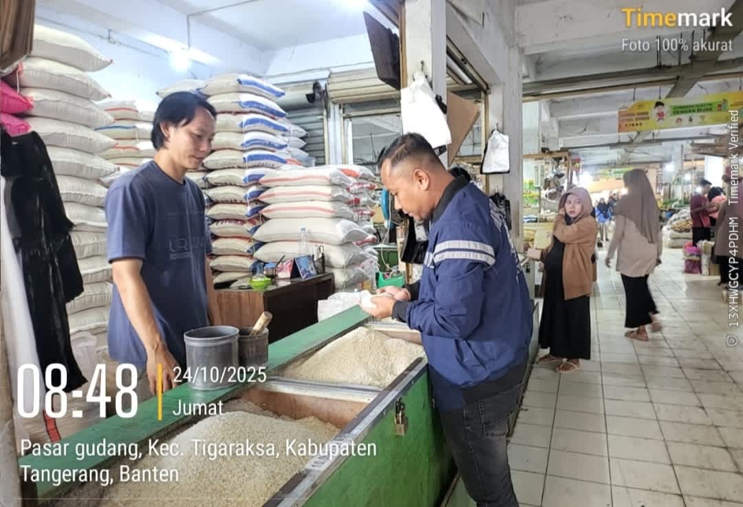 Satreskrim Polresta Tangerang Pantau Stabilitas Harga Beras di Pasar dan Ritel