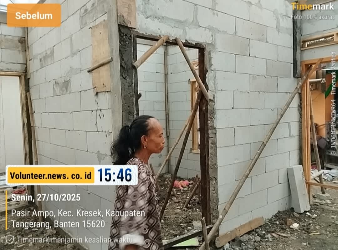 Isu Material Bekas di Proyek Bedah Rumah di Desa Pasir Ampo Kec.Kresek,Tangerang Kontraktor Pelaksana Angkat Bicara