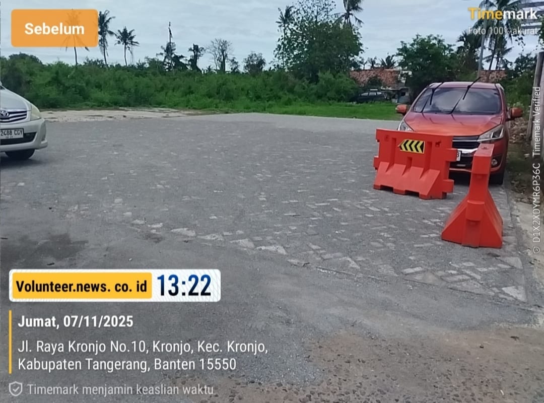 Kurang dari Seminggu Sudah Rampung, Proyek Paving di Mapolsek Kronjo, Tuai Apresiasi dan Pertanyaan