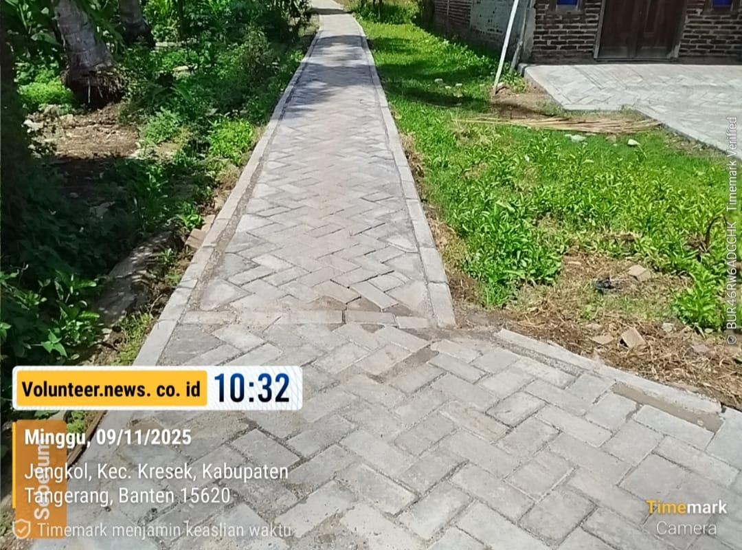 Proyek Paving di Kampung Jengkol Desa Jengkol Kec.Kresek Diduga “Curi Start”, Pekerjaan Rampung Sebelum SPMK Terbit