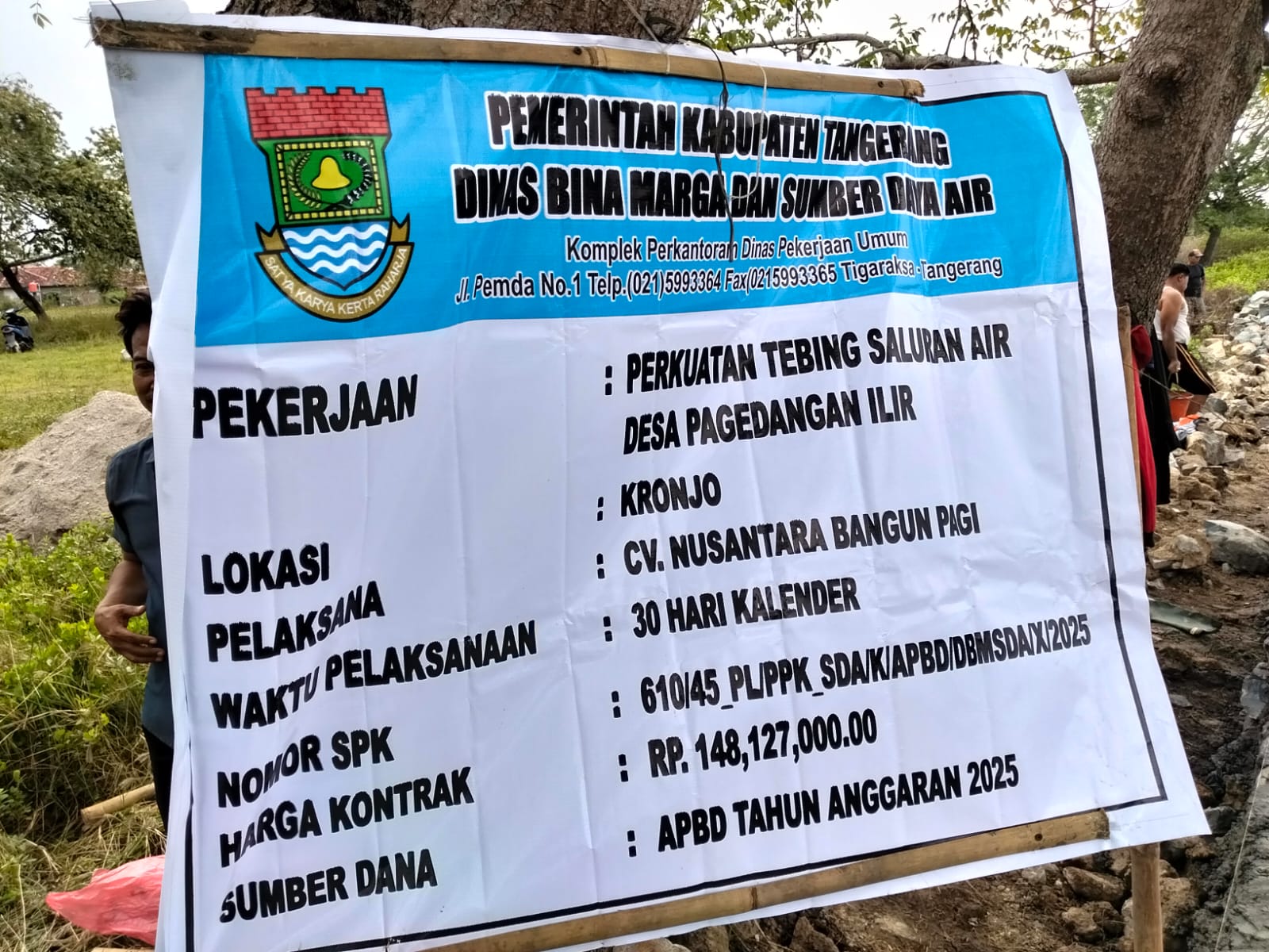 CV. Nusantara Bangun Pagi Diisukan Tidak Penuhi Spek Teknis, Proyek Tebing Saluran Air Jadi Sorotan