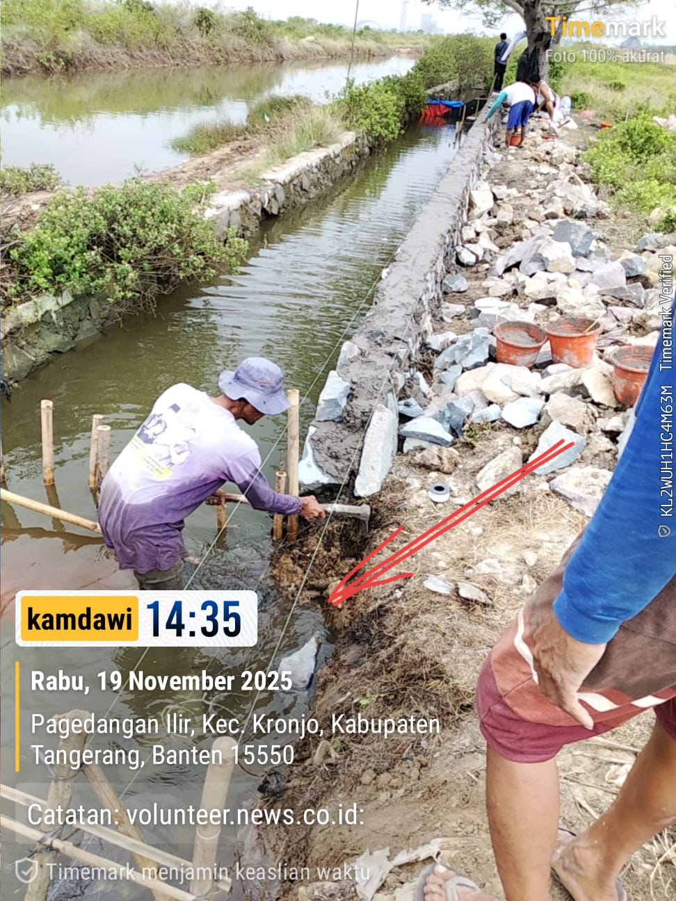 CV. Nusantara Bangun Pagi Diisukan Tidak Penuhi Spek Teknis, Proyek Tebing Saluran Air Jadi Sorotan