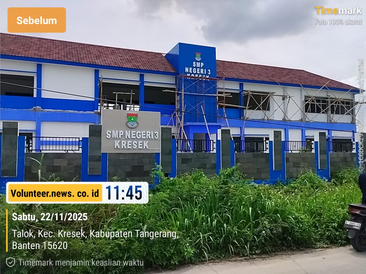 Pemda Tangerang Kucurkan Rp1 Miliar untuk Penataan SMPN 3 Kresek, Kualitas Proyek Mulai Dipertanyakan