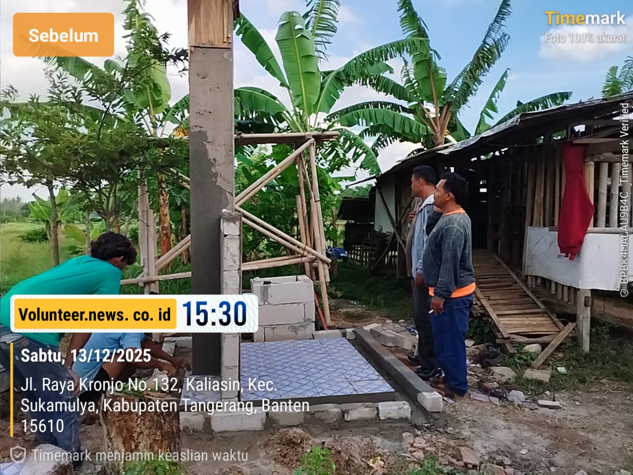 Proyek Pembangunan SAB di Desa Kaliasin Kec.Sukamulya Disorot, Pekerja Tanpa APD dan Tanpa Papan Informasi