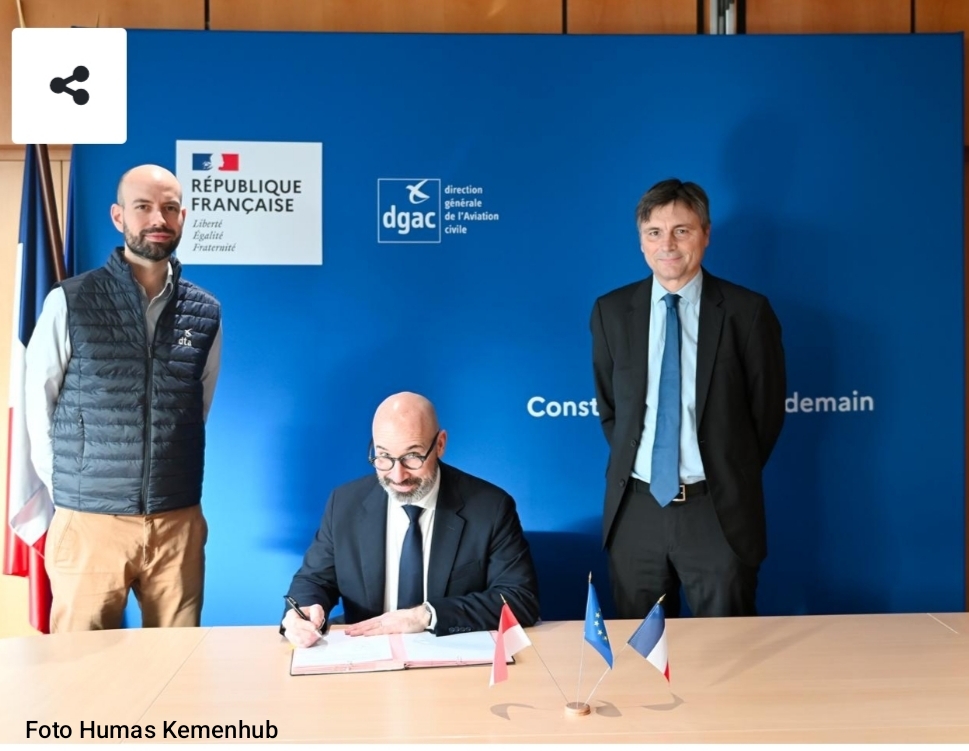 Indonesia–Prancis Perkuat Kerja Sama Penerbangan Sipil melalui Penandatanganan Annex V