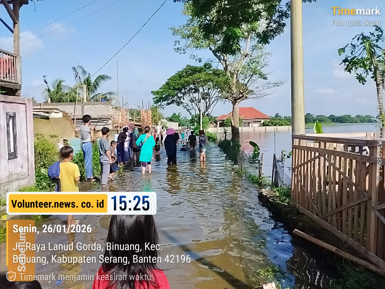 Warga Kec.Binuang Kab.Serang Bertahan di Tenda Pengungsian, Banjir Masih Rendam Permukiman dan Sawah
