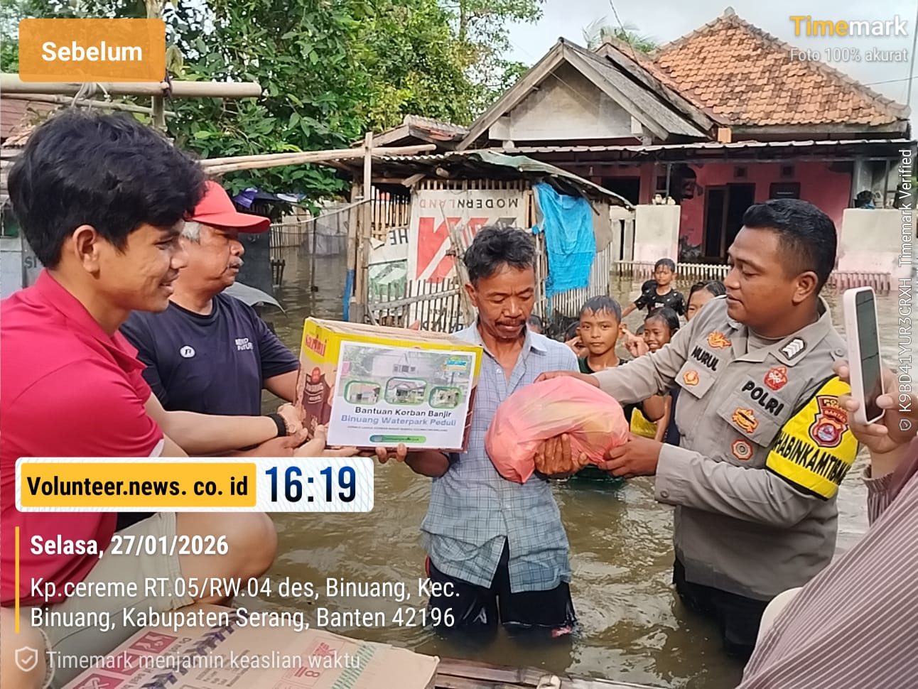 Wujud Kepedulian Sosial, 174 Rumah Terdampak Banjir Terima Bantuan dari Binuang Waterpark