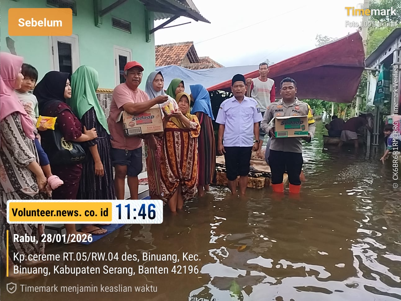 Musibah Banjir Rendam 174 Rumah di Binuang, Sukri AR Kades Binuang Tinjau Langsung dan Berikan Bantuan untuk Korban Banjir