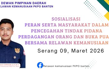 Relawan Kemanusiaan PKPO Banten Siapkan Sosialisasi Anti-TPPO, Dukungan Pemerintah Dinilai Krusial