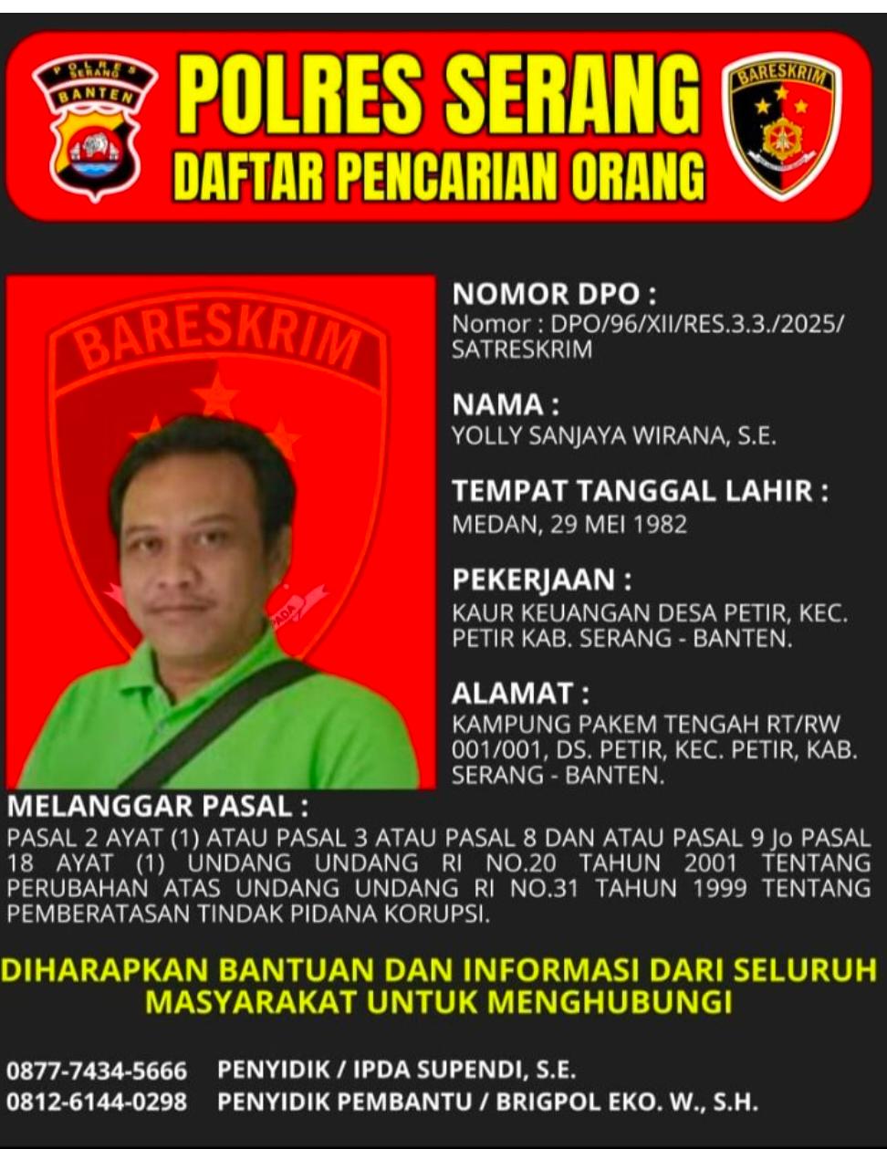 Korupsi Dana Desa Rp1 Miliar, Pelarian Yolly Sanjaya Akhirnya Tamat di Kontrakan
