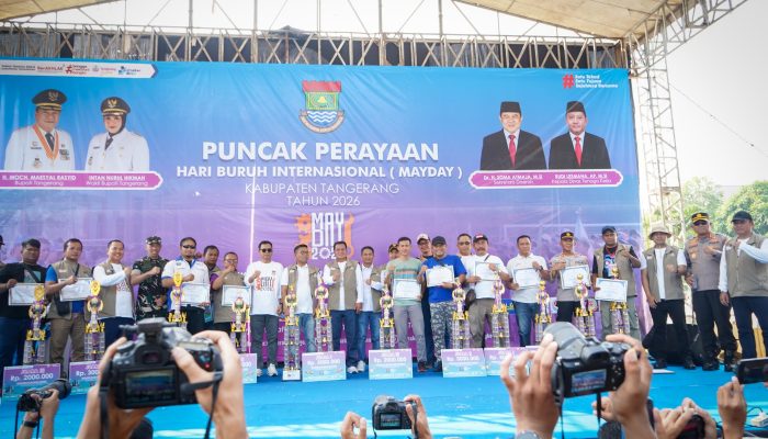 Buruh Tumpah Ruah di Puspemkab Tangerang, May Day 2026 Pecah! Disnaker Sebut Momentum Persatuan Pekerja
